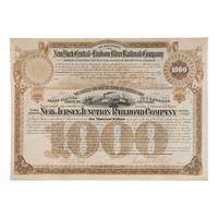 Morgan, John Pierpont (1837-1913). Document signed on verso ("J. Pierpont Morgan"), New York, 30 June 1886.