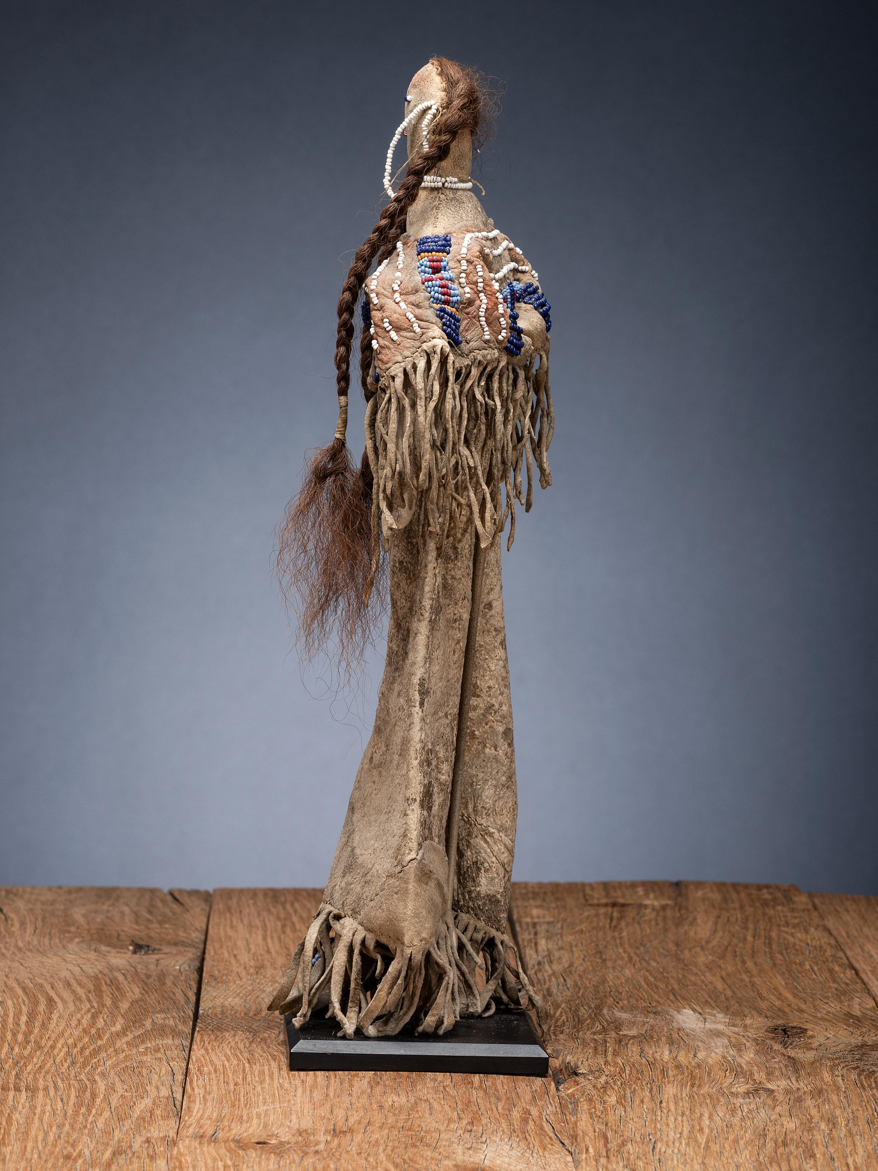 Cheyenne Beaded Hide Dress, with Brewer Made Doll