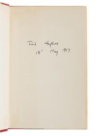 HUGHES, Ted (1930-1998). Wodwo. London: Faber & Faber, 1967.