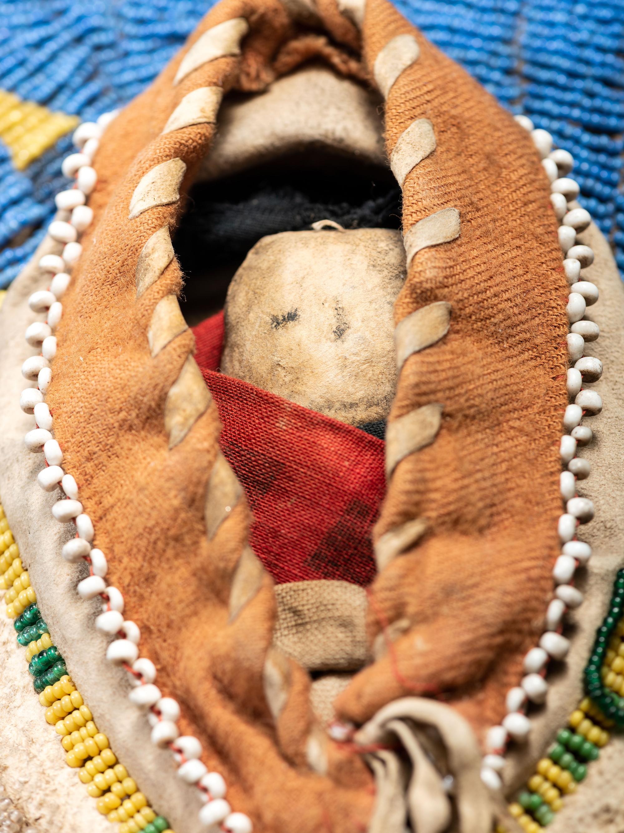 Ute Beaded Hide Toy Cradle