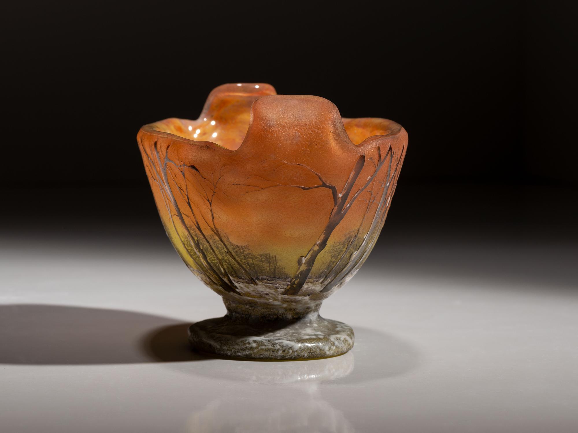 Winter Scene Footed Bowl