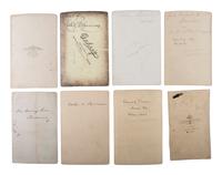 A collection of 31 cabinet cards featuring 19th century military and political subjects, including: