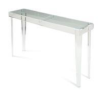 An Acrylic and Glass Top Console Table