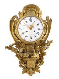 A Louis XV Style Gilt Bronze Cartel Clock Height 20 inches. — 19TH CENTURY