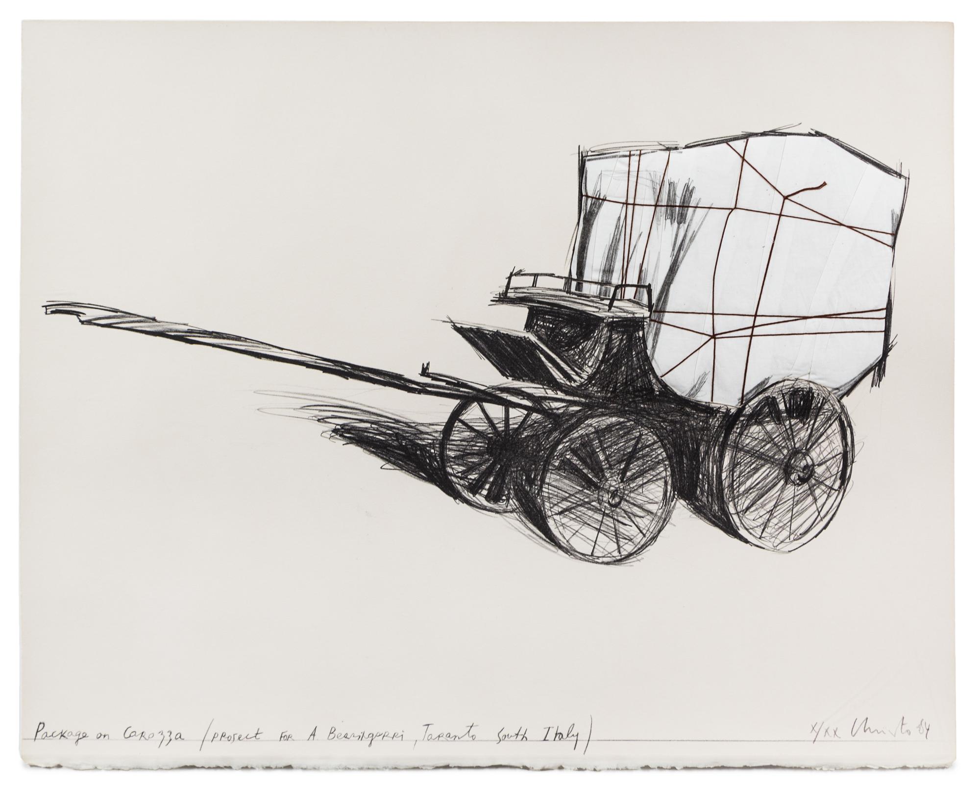 Christo and Jeanne-Claude, (Bulgarian/American, b. 1935), Package on Carozza, 1984