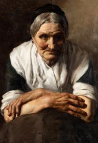 American School, 19th Century — Untitled (Study of an Old Woman), c. 1880