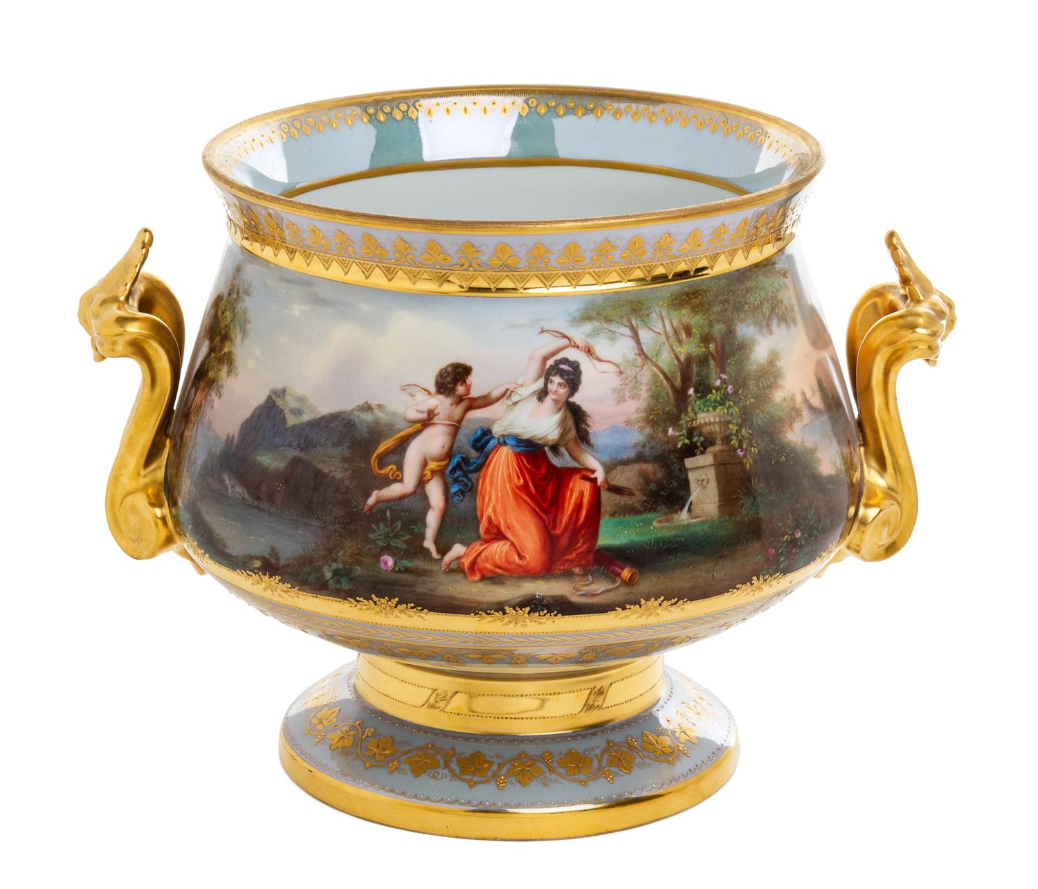 A Vienna Porcelain Center Bowl Width 12 inches. — PAINTING AFTER GUIDO RENI, 19TH CENTURY