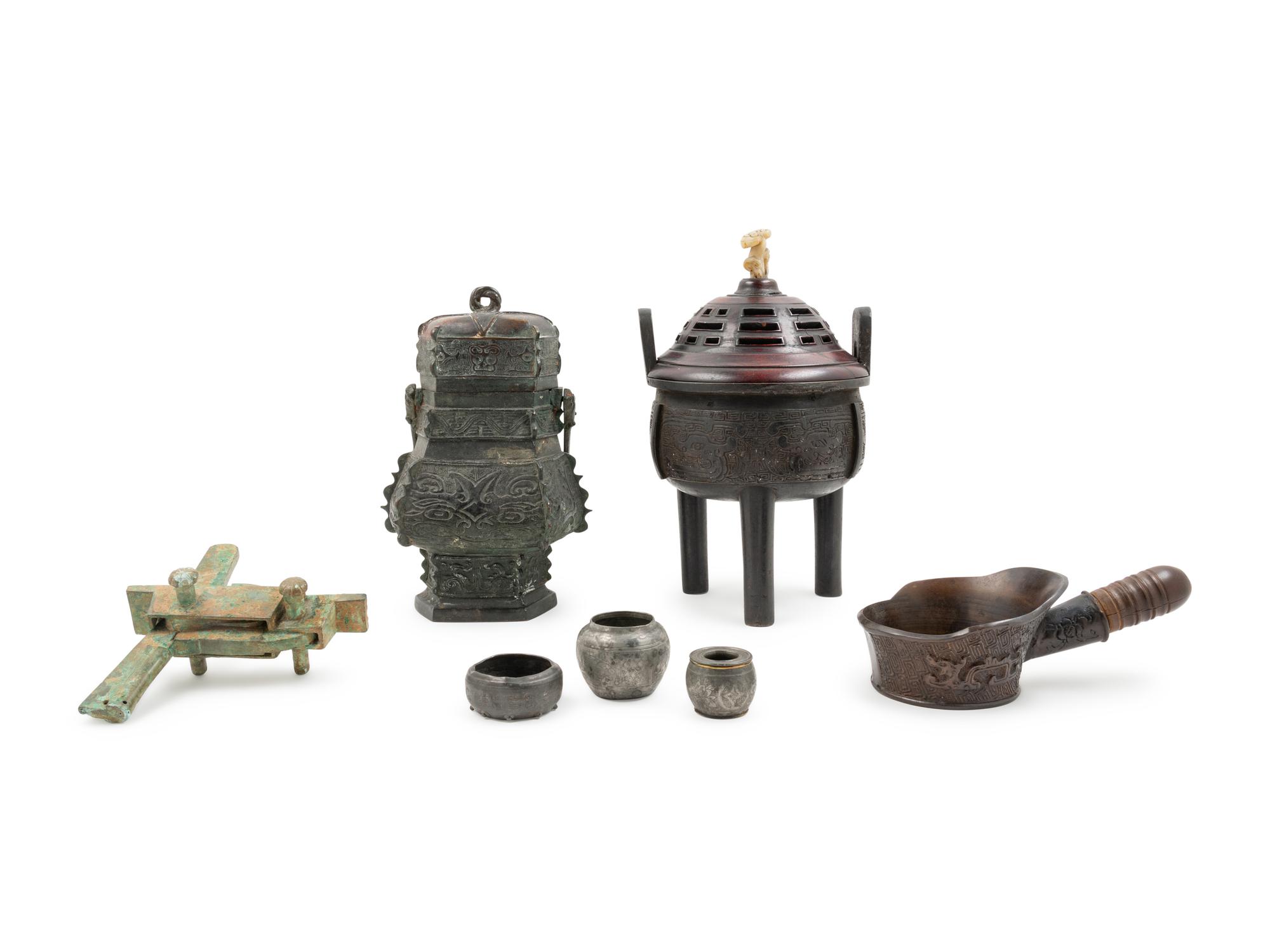 A Group of Seven Metal Objects