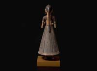 An Indian carved and painted wood Gauri figure, Rajasthan, 19th to early 20th century 印度女神祗木雕 拉賈斯坦邦 十九至二十世紀初