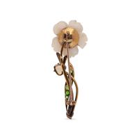 ANTIQUE, RUSSIAN, MULTIGEM FLOWER BROOCH