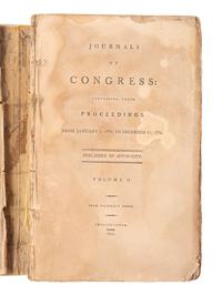 Journals of Congress. Philadelphia: Folwell's Press, David C. Claypoole, John Dunlap and New York : John Patterson, 1782-1801.