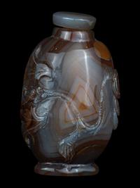 Five Chinese Agate Snuff Bottles