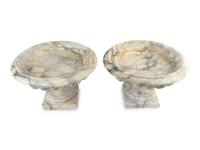 A Pair of Italian Variagated Marble Campana-form Urns — 19TH/20TH CENTURY