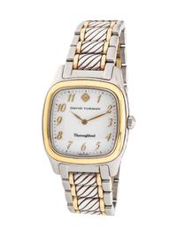 DAVID YURMAN, STAINLESS STEEL, STERLING SILVER, AND YELLOW GOLD 'THOROUGHBRED' WRISTWATCH