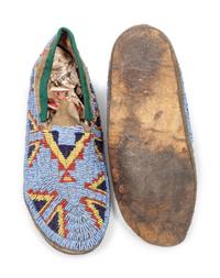 Sioux Beaded Hide Moccasins