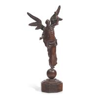 A Continental Carved Wood Figure of St. John the Baptist