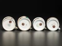 Four Firefighter's Porcelain Occupational Shaving Mugs