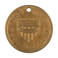 [CIVIL WAR]. Unused Civil War soldier's ID tag. 1861.