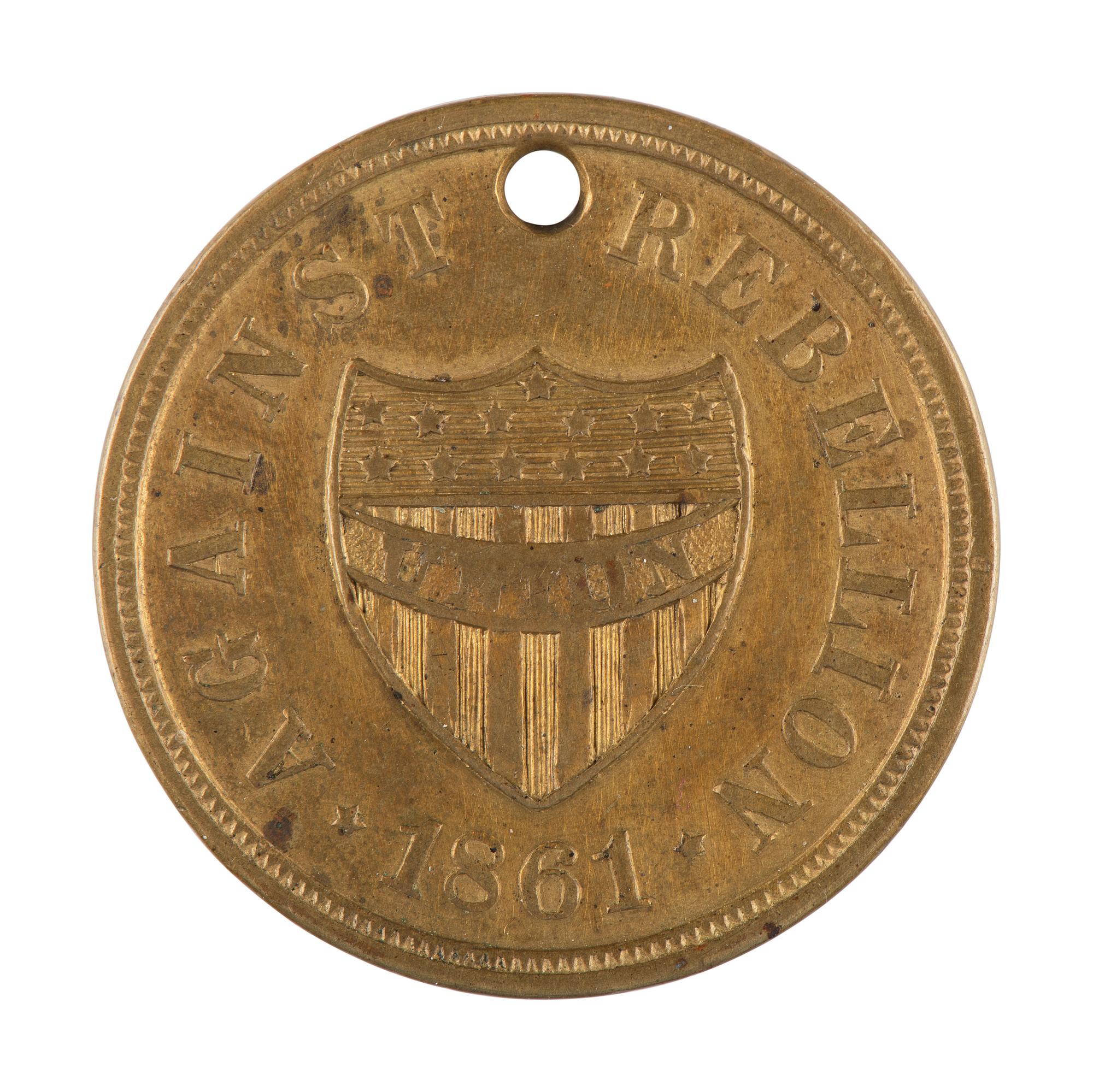 [CIVIL WAR]. Unused Civil War soldier's ID tag. 1861.