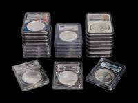 [AUSTRALIA] A Collection of Twenty-Three Graded Silver $1 Proof and Mint Coins