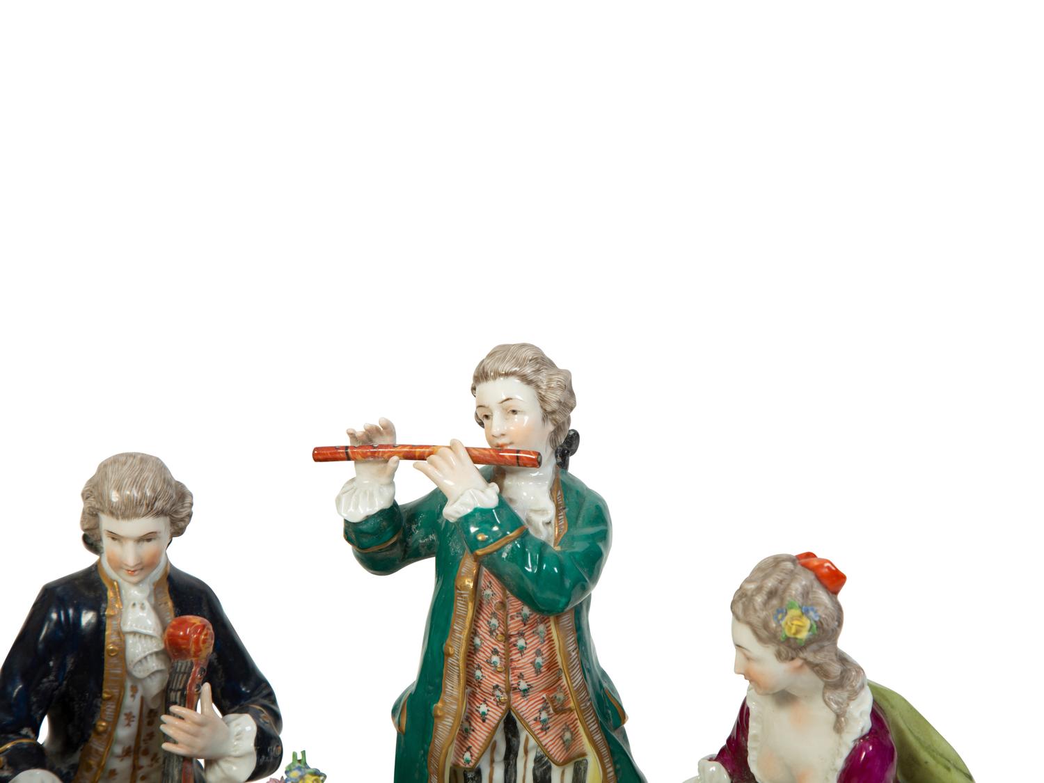 An Italian Capodimonte Polychrome and Gilt Painted Porcelain Figural Group — 19TH CENTURY