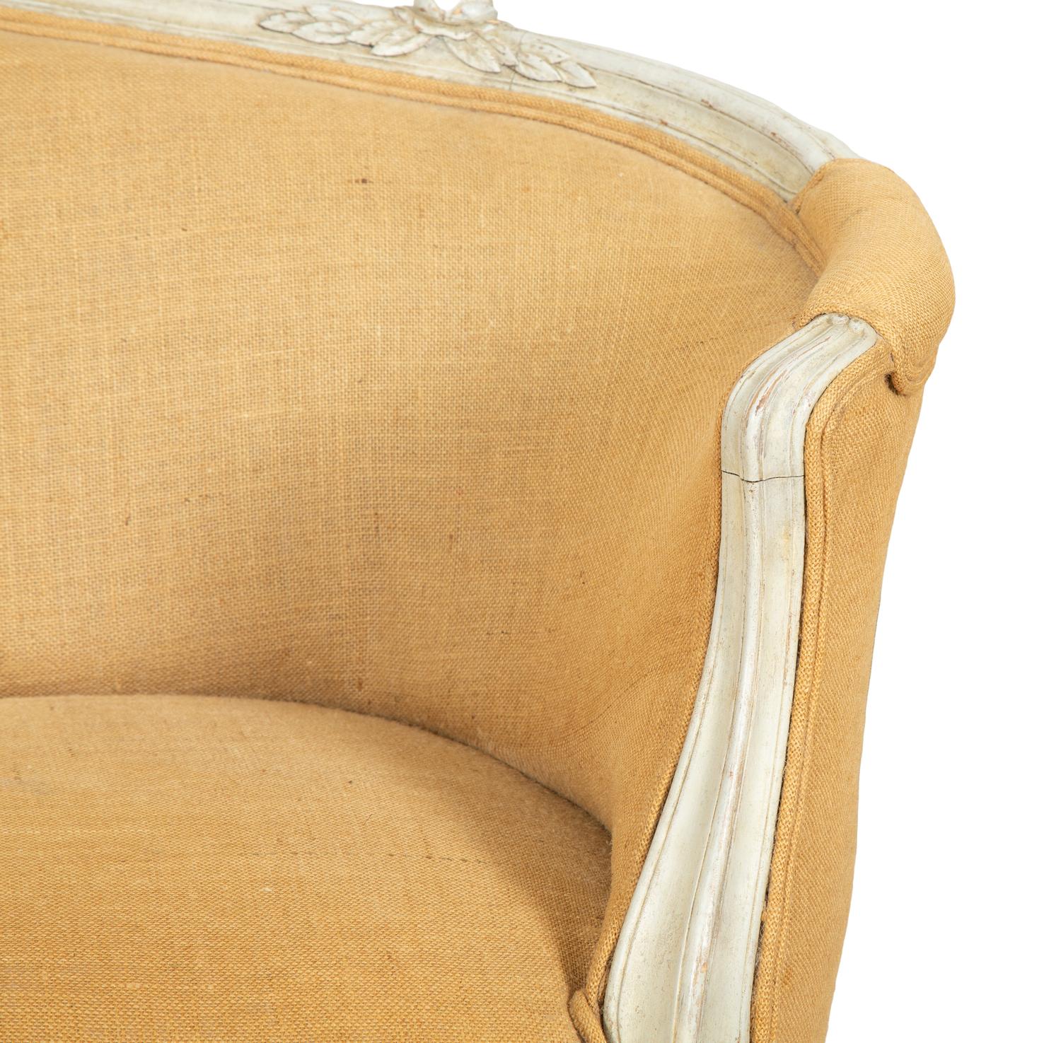 A Louis XVI Style Gray-Painted Canape