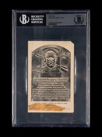 A Napoleon Lajoie Signed Autograph Hall of Fame Postcard (Beckett Authentication Services Encapsulated)