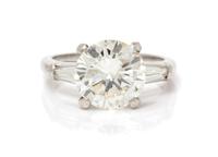 A Platinum and Diamond Ring, 3.70 dwts.