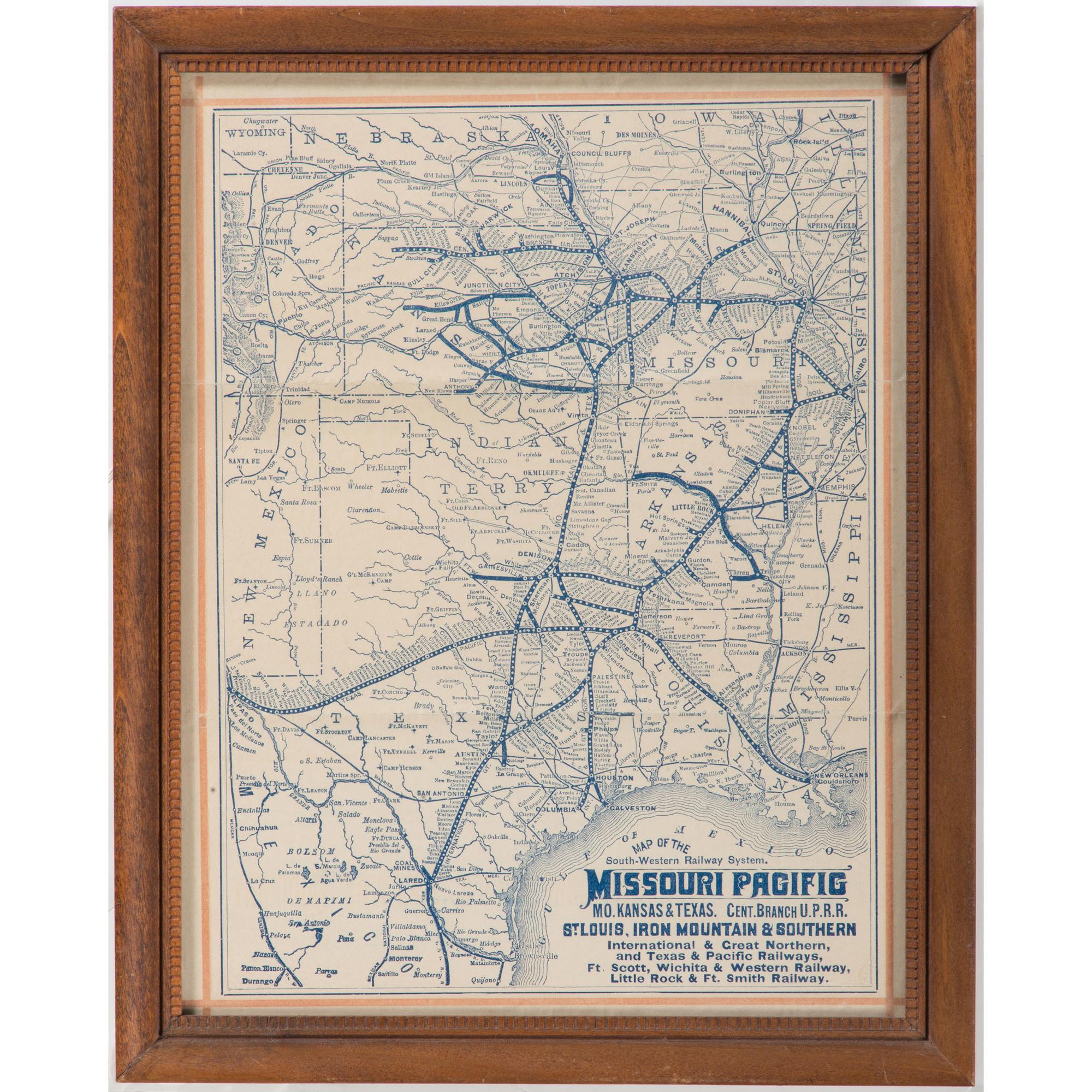 Two Rare Railroad Maps from the Union Pacific and Missouri Pacific Railways