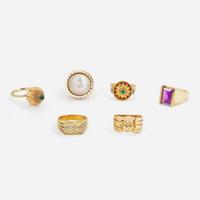 A Collection of Gold and Gemstone Rings