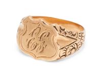 A 14 Karat Yellow Gold Signet Ring,