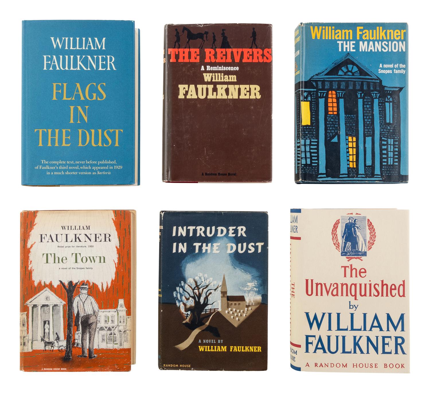 FAULKNER, William (1897-1962). A group of 6 FIRST EDITIONS, comprising: