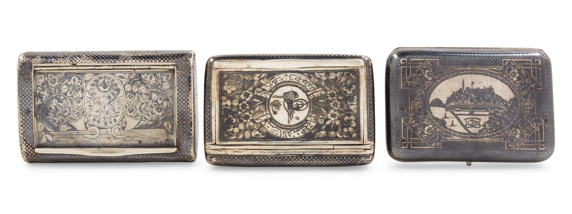 Three Silver Cigarette Cases