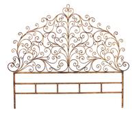 A Rococo Style Gilt Metal Scroll-work Headboard