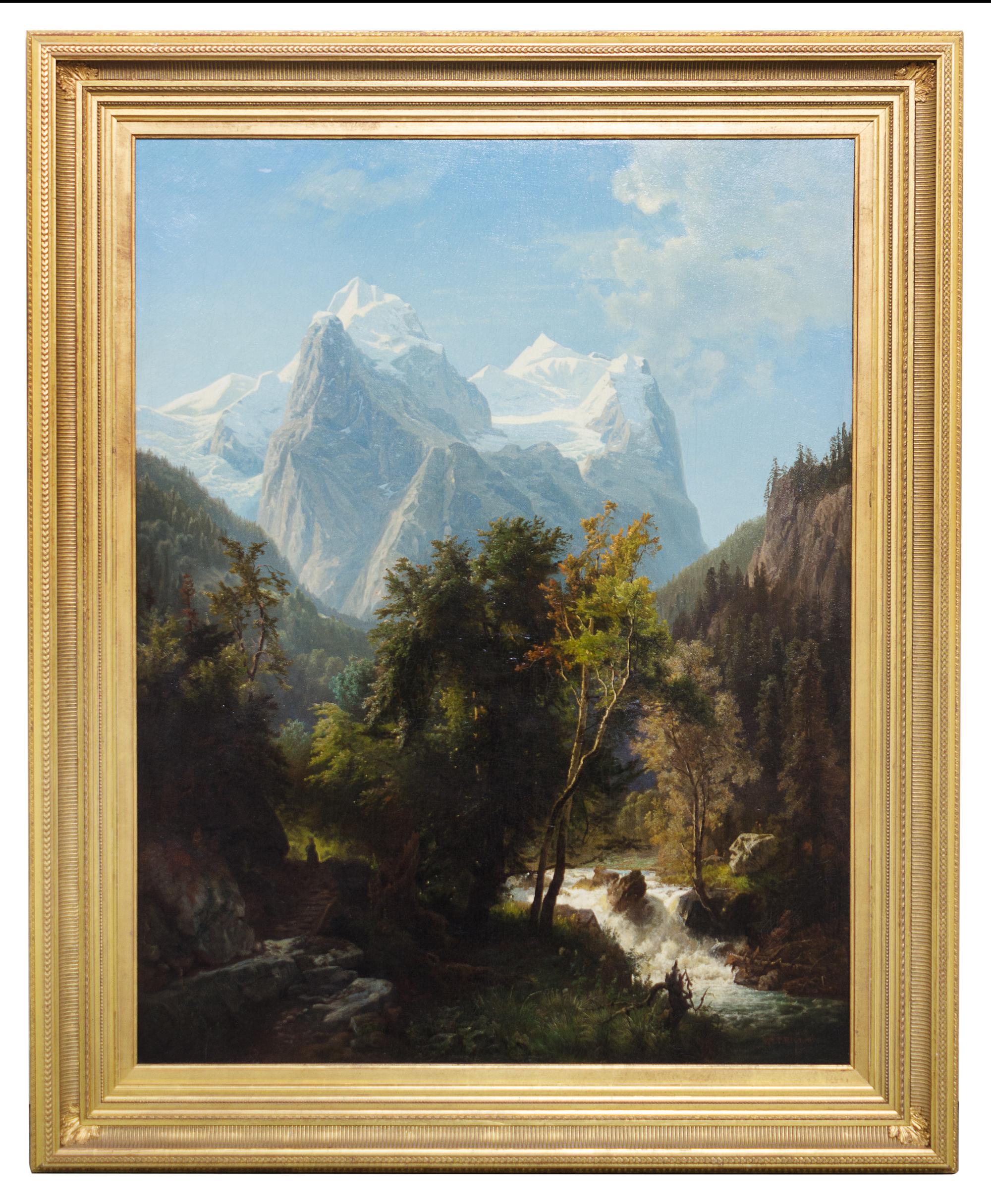 William Trost Richards, (American, 1833-1905), The Rosenlaui Valley, Switzerland, 1858