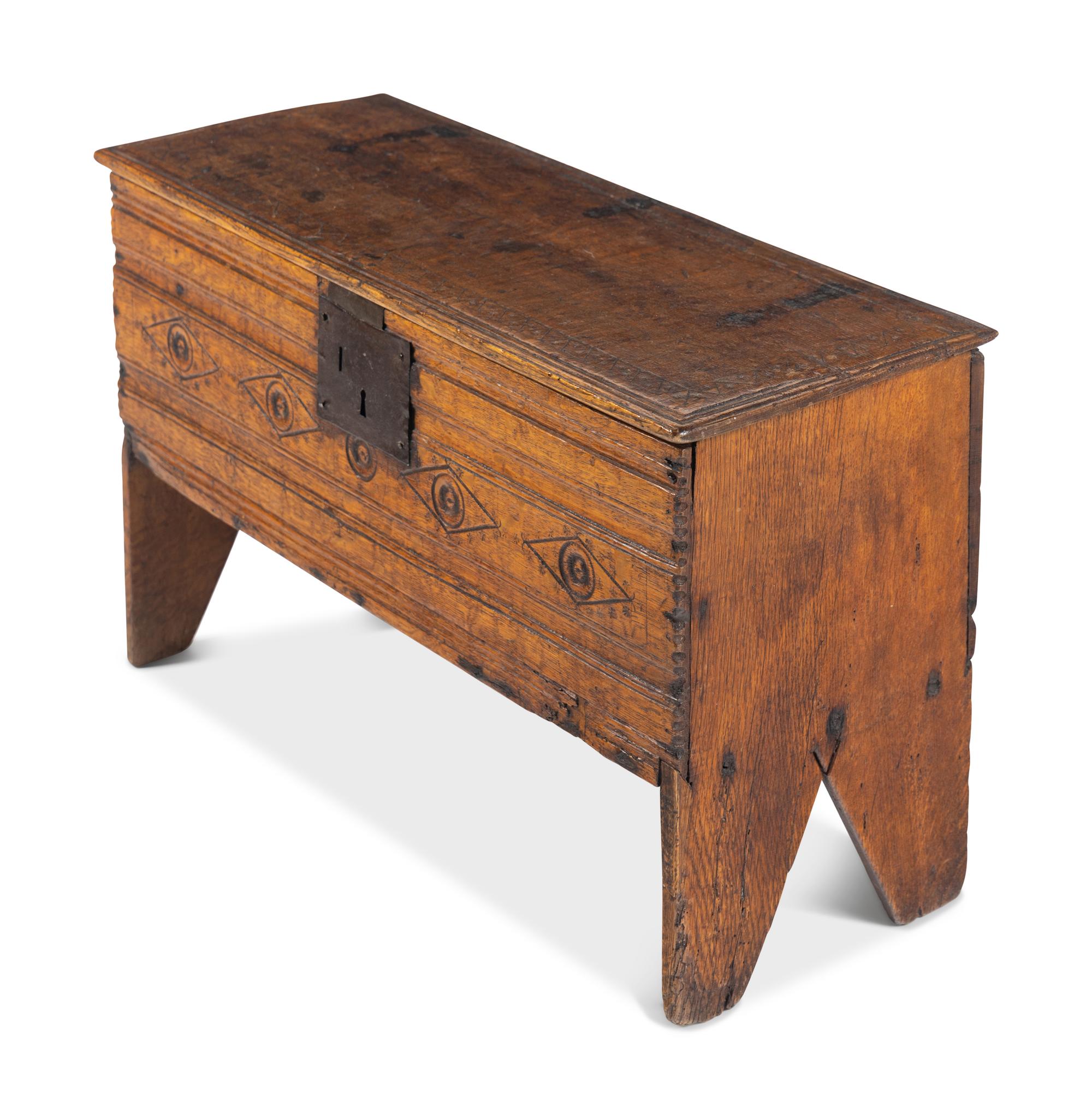 A Charles II Oak Coffer