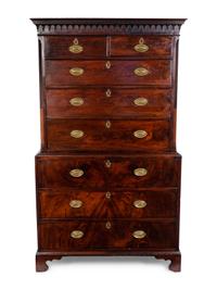 A Late George III Mahogany Secretary Chest-on-Chest — EARLY 19TH CENTURY