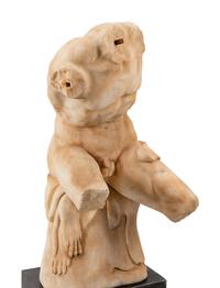 A Continental Marble Male Torso After the Antique