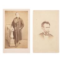 [LINCOLN, Abraham (1809-1865]. WARREN, Henry F., photographer. CDV of the last known photograph of Lincoln, ca 6 March 1865.