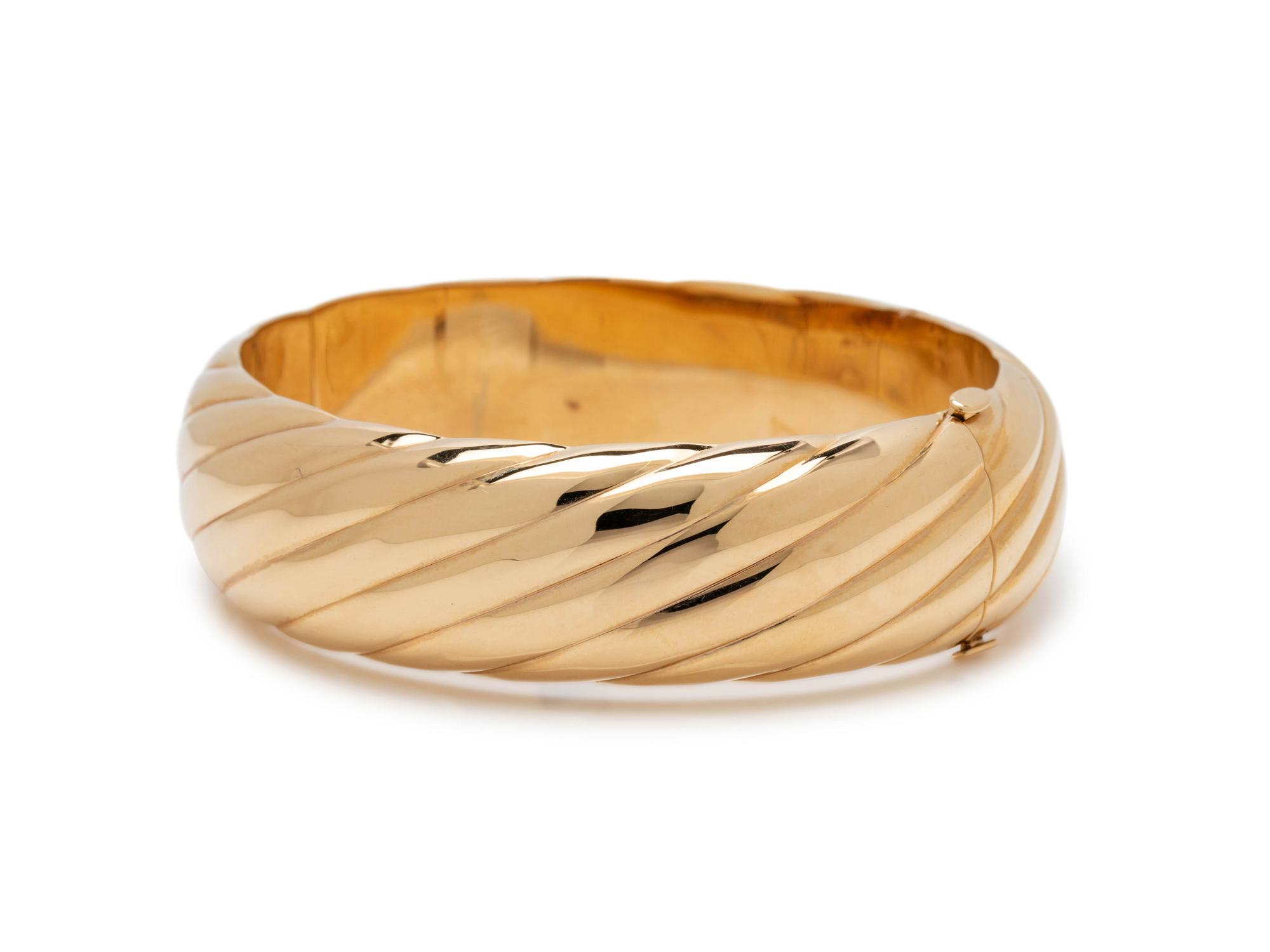 YELLOW GOLD BANGLE BRACELET