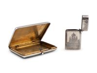 Two Russian Niello Silver Cases