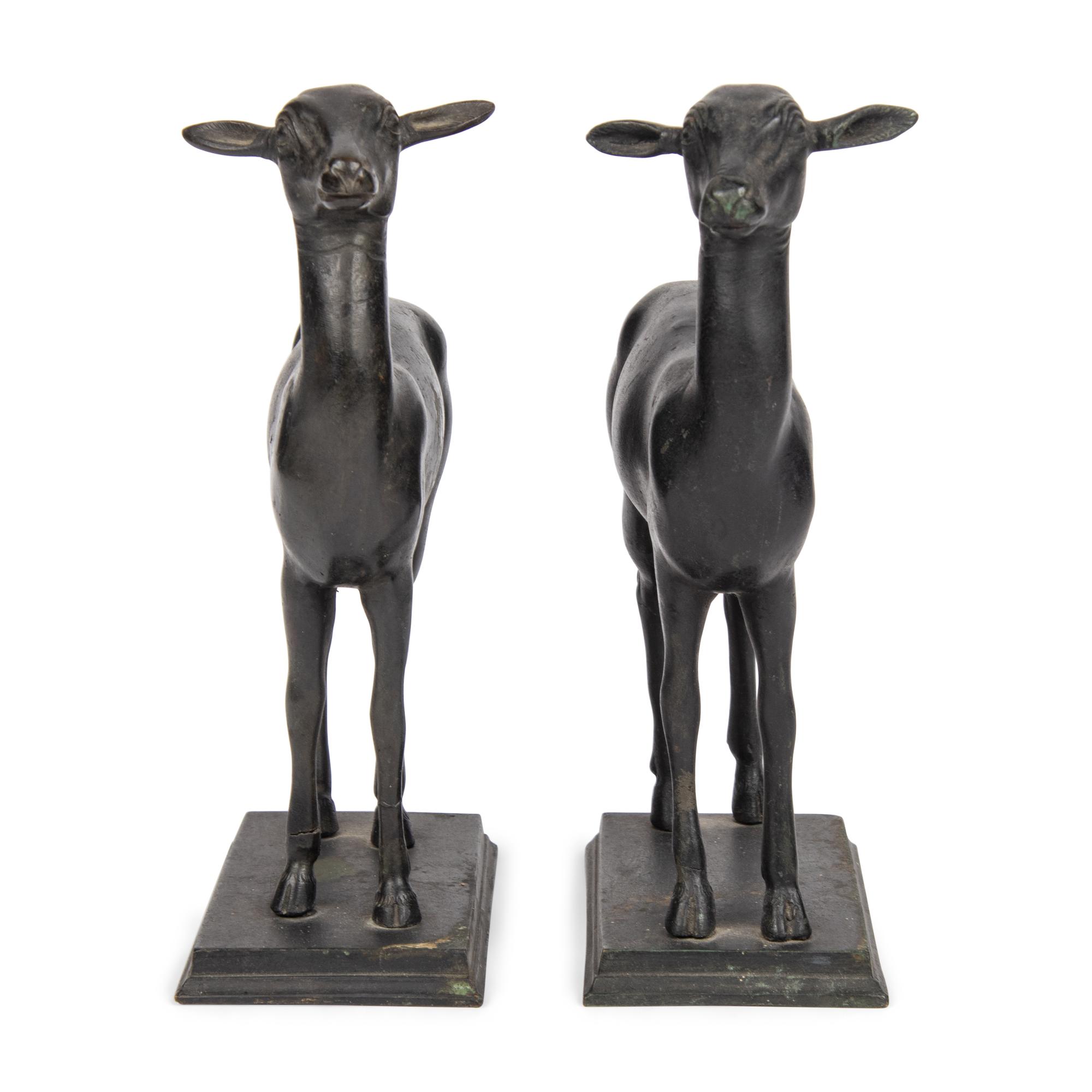 A Pair of Grand Tour Bronze Models of the Pompeian Deer