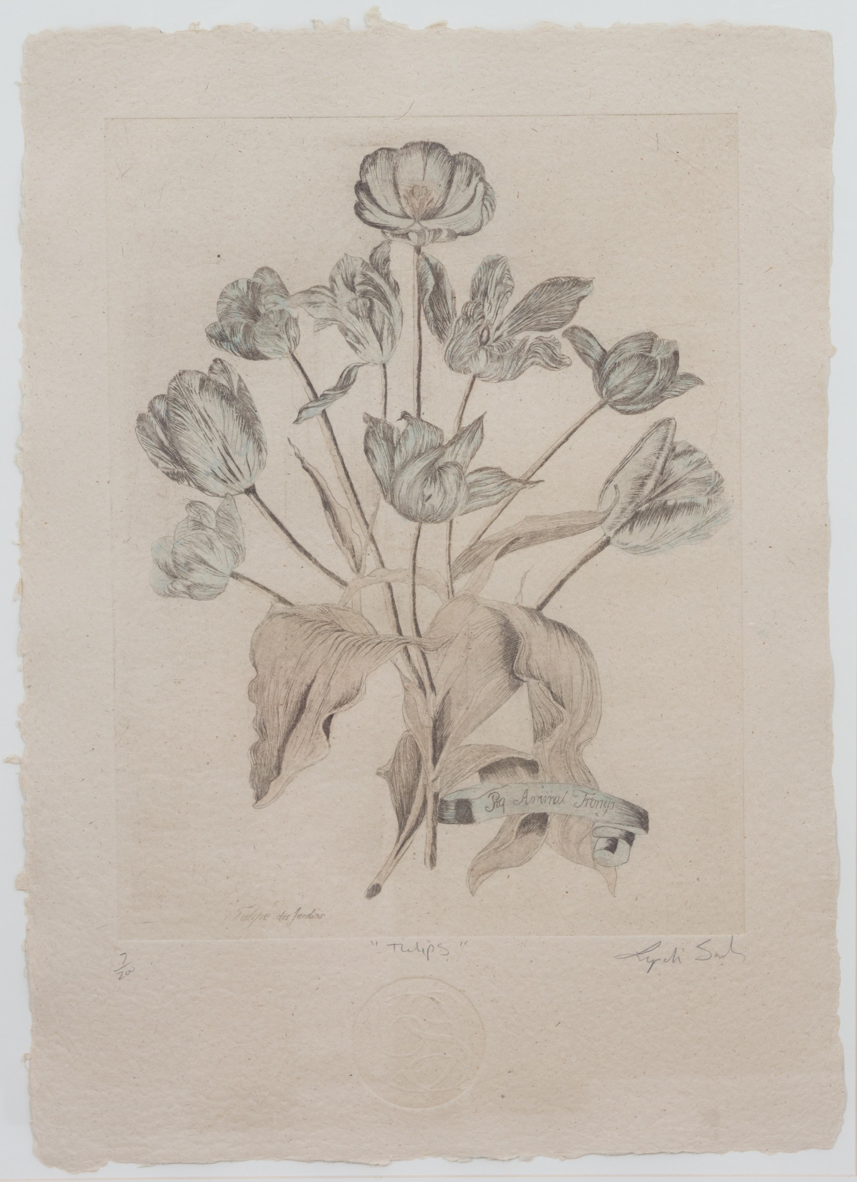 Three Botanical Engraving Reproductions Height 23 1/2 x width 16 1/2 inches. — 20TH CENTURY
