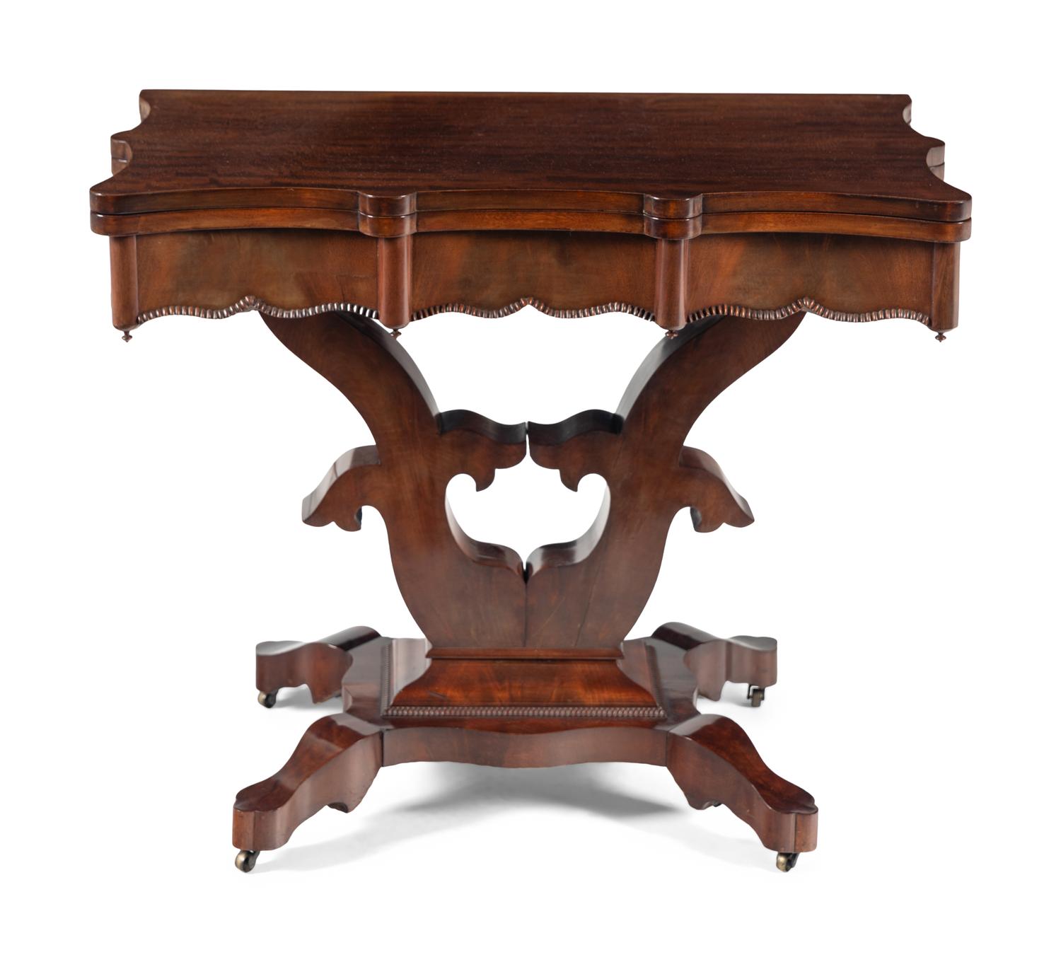 A Classical Mahogany Flip-Top Table