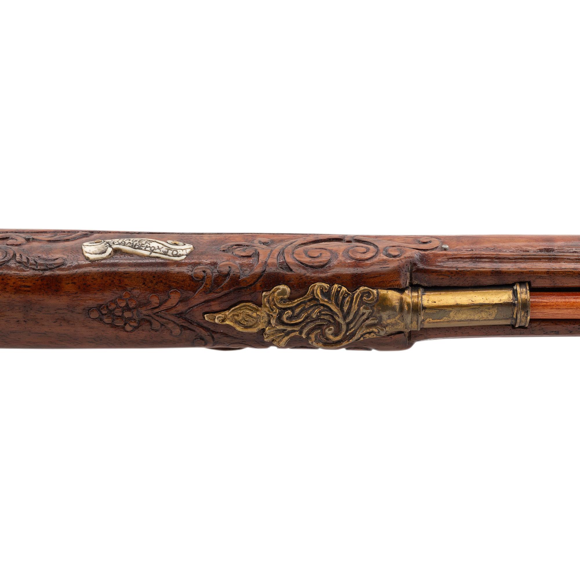 Contemporary Flintlock Jaeger Rifle in the Style of J. Hauer
