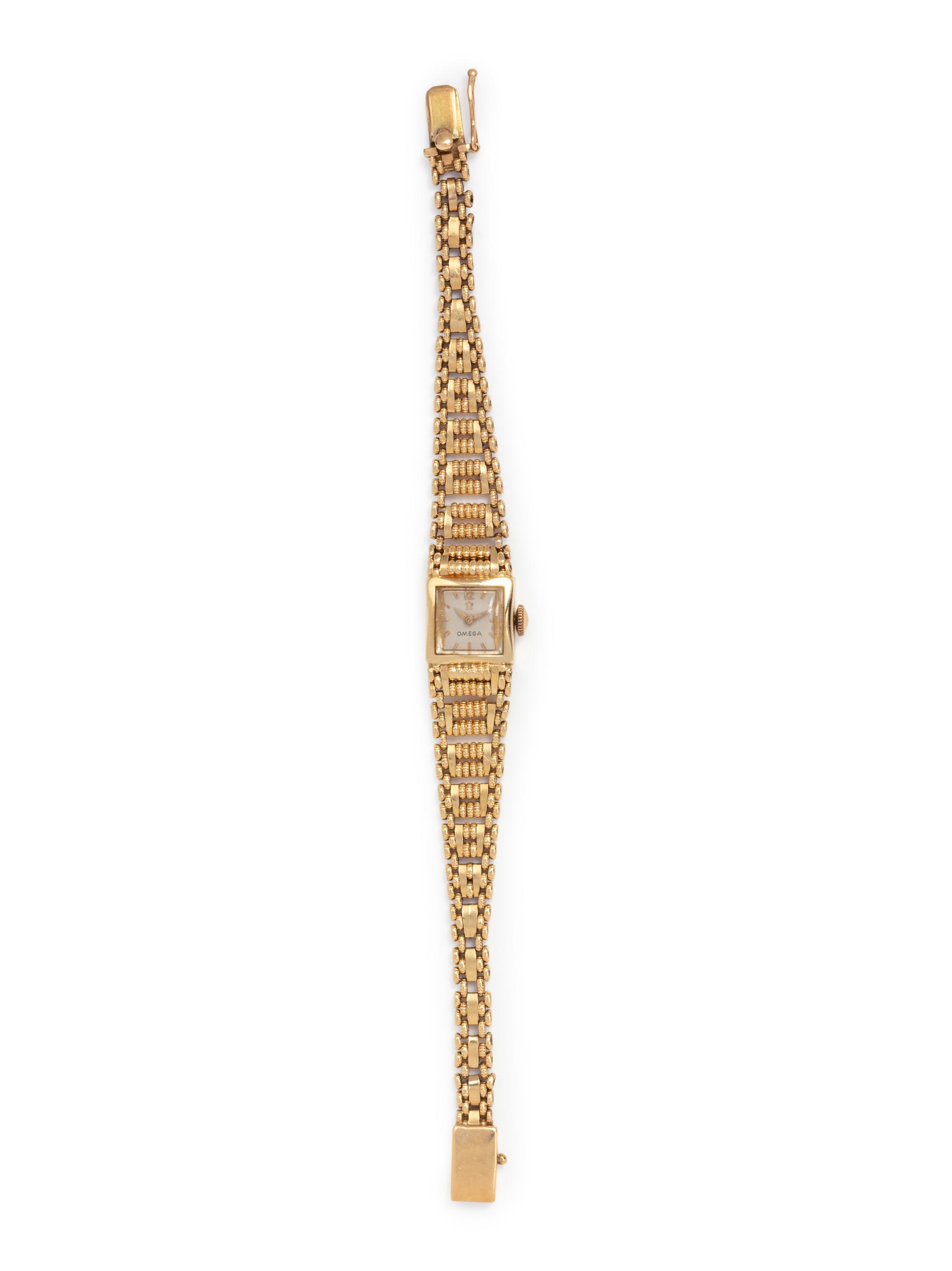 OMEGA, 14K YELLOW GOLD WRISTWATCH