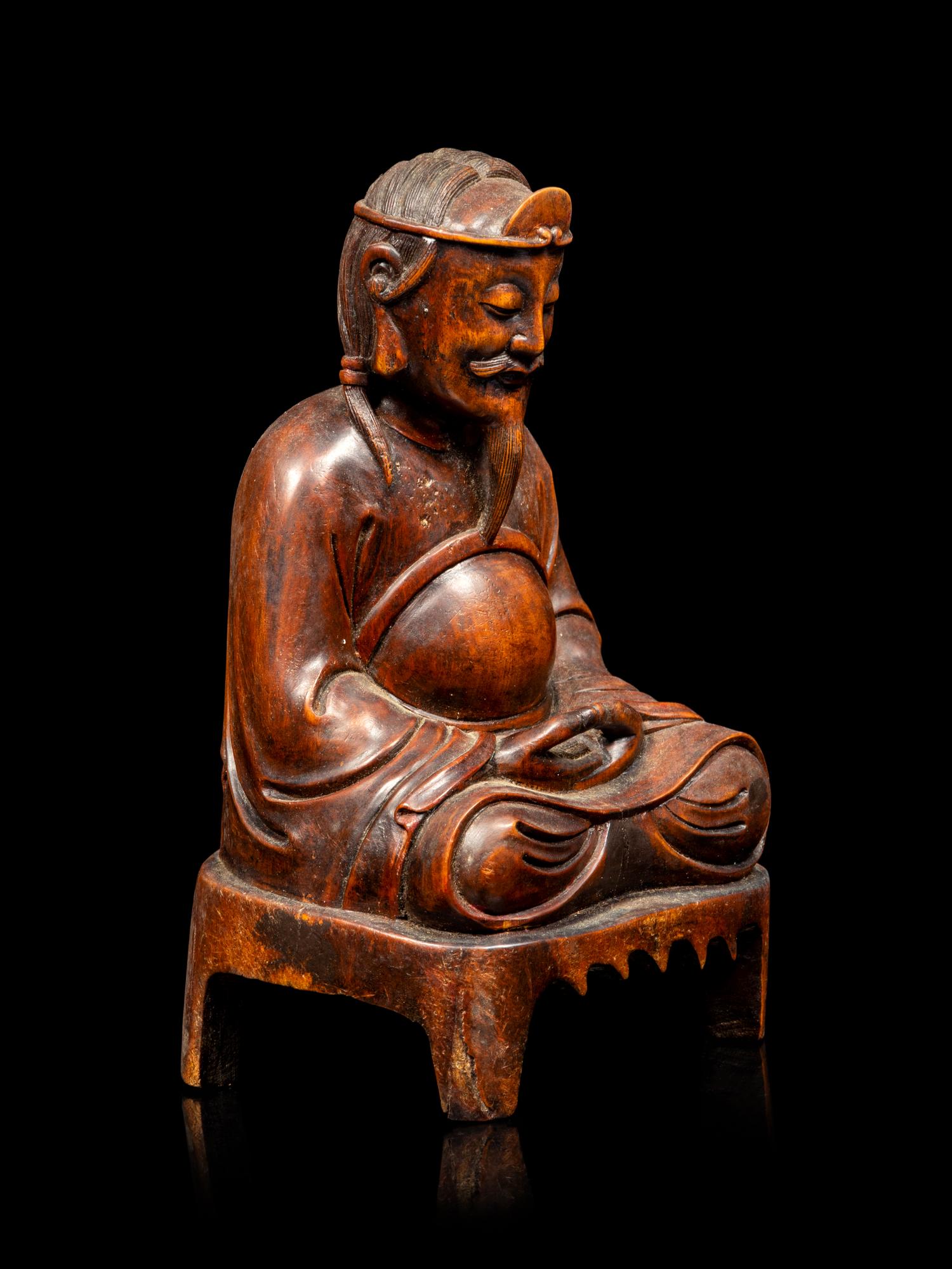 A Chinese Boxwood Figure of Immortal