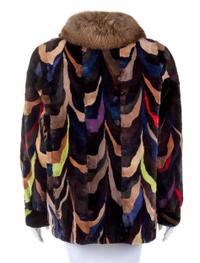 Elan Furs Multi-Hued Fur Coat, 1980-90s