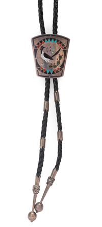 Silver and Mosaic Inlay Bolo Ties Lot is located and will ship from Denver, Colorado.