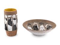 Vase and Bowl, c. 1960 Raymor, Italy